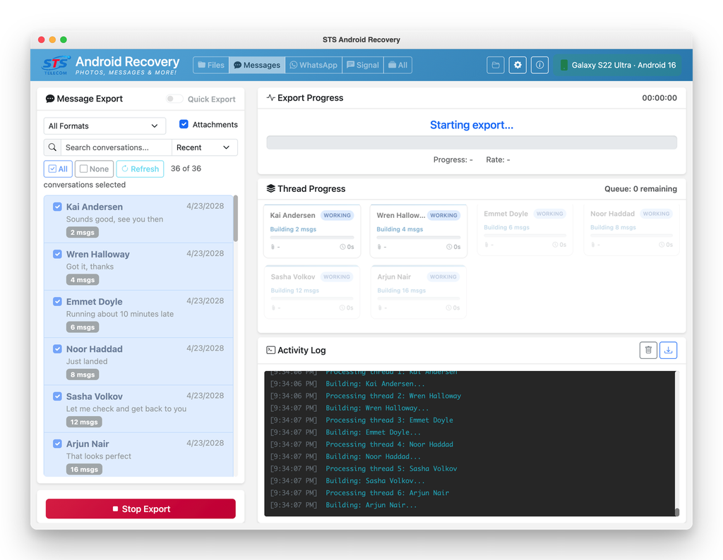 STS Android Recovery Software